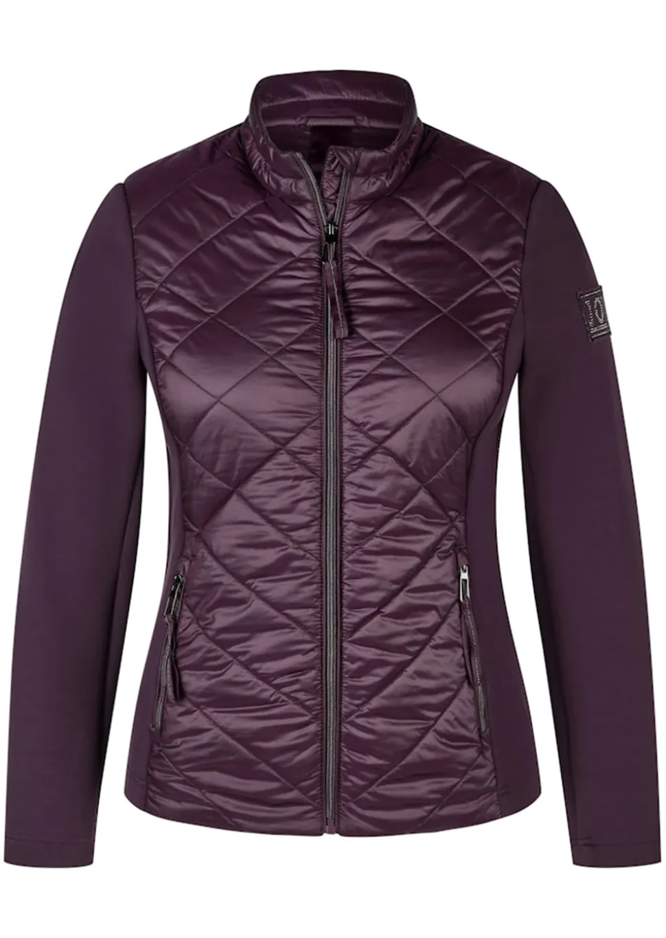 Steppjacke mit Jerseyeinsätzen