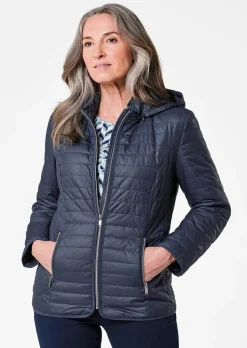 Steppjacke mit Kapuze