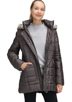 Steppjacke mit kuscheliger Kapuze