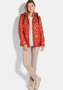 Steppjacke mit Rautenmuster