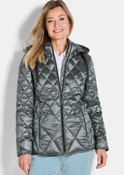 Steppjacke mit Rautenmuster
