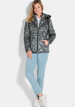 Steppjacke mit Rautenmuster