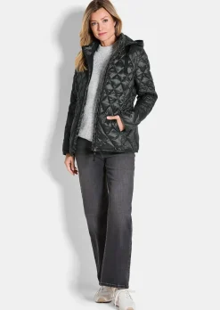 Steppjacke mit Rautenmuster