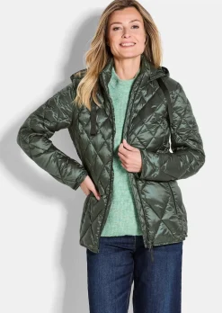 Steppjacke mit Rautenmuster