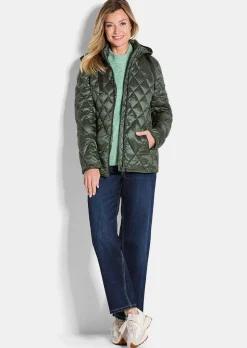 Steppjacke mit Rautenmuster