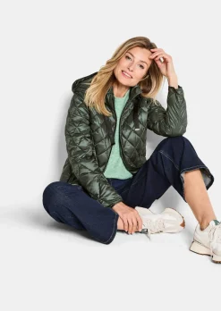 Steppjacke mit Rautenmuster