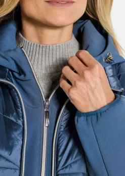 Steppjacke mit Ärmeln aus Softshell