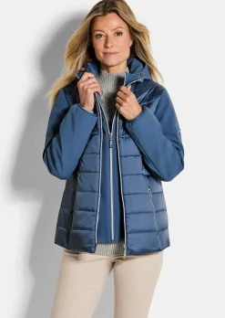 Steppjacke mit Ärmeln aus Softshell