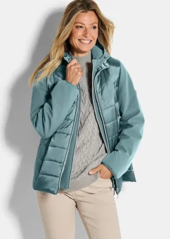 Steppjacke mit Ärmeln aus Softshell