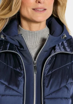 Steppjacke mit Ärmeln aus Softshell