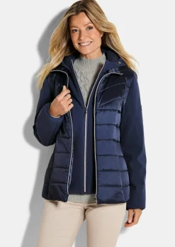 Steppjacke mit Ärmeln aus Softshell