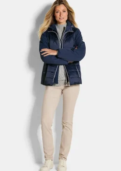Steppjacke mit Ärmeln aus Softshell