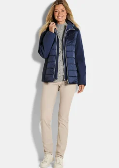 Steppjacke mit Ärmeln aus Softshell