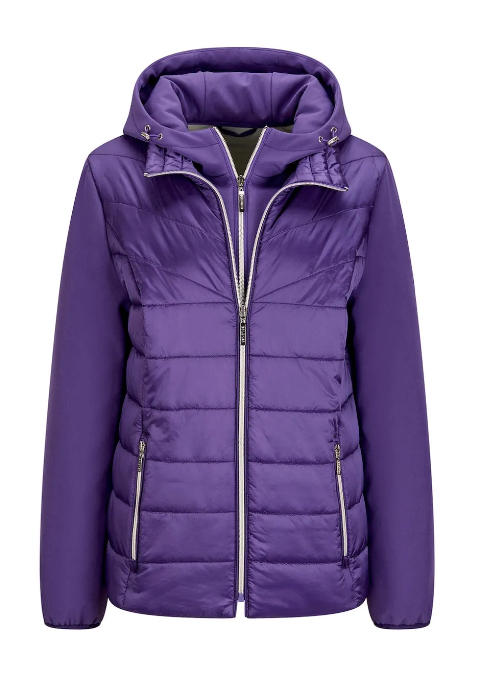 Steppjacke mit Ärmeln aus Softshell