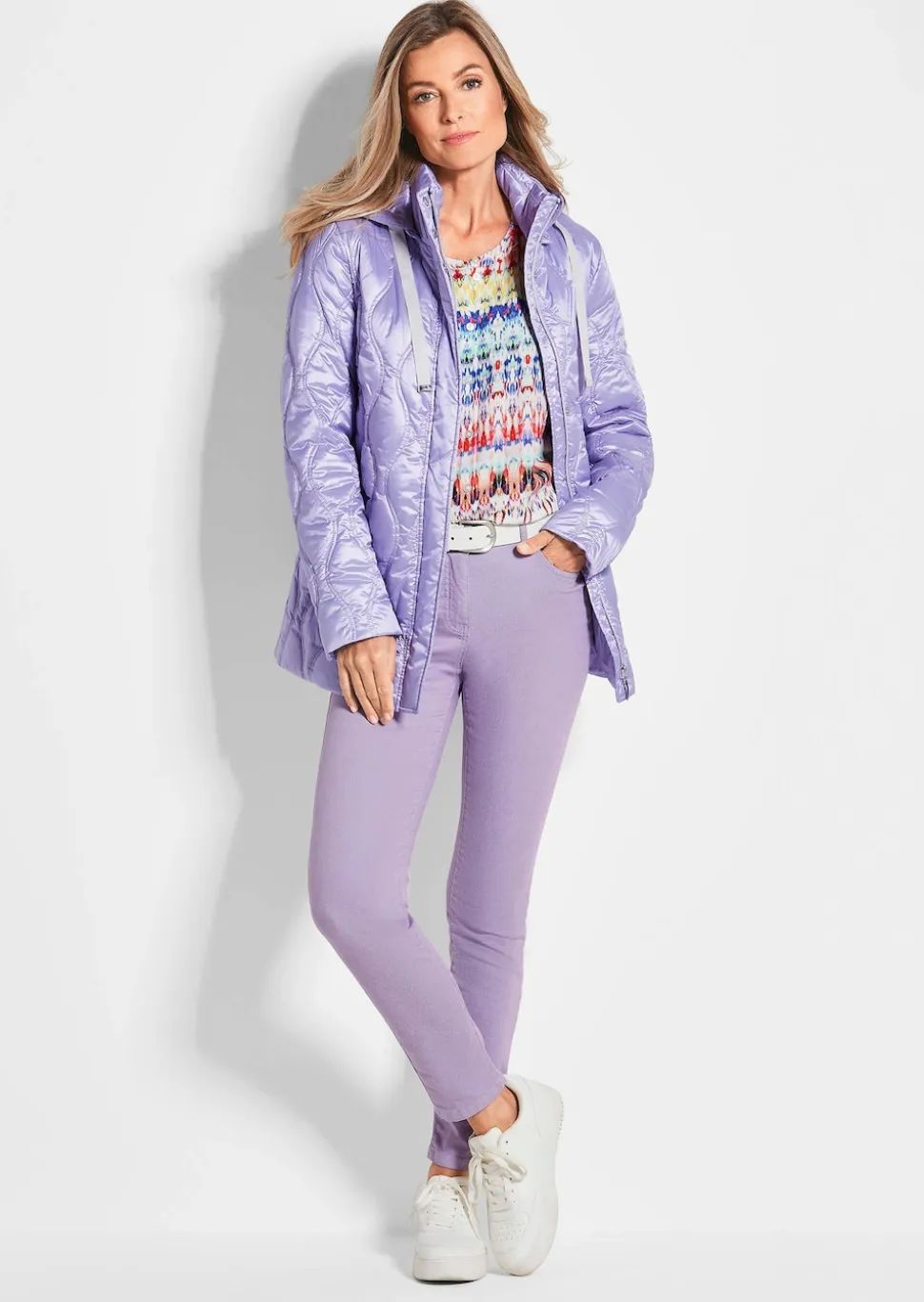 Steppjacke mit Wellenstepp