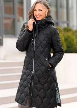 Steppmantel mit Kapuze