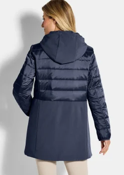 Steppmantel mit Softshell-Einsatz