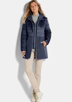 Steppmantel mit Softshell-Einsatz