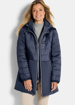 Steppmantel mit Softshell-Einsatz