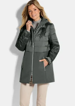 Steppmantel mit Softshell-Einsatz