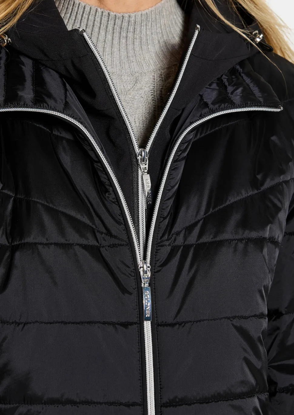 Steppmantel mit Softshell-Einsatz