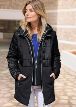 Steppmantel mit Softshell-Einsatz