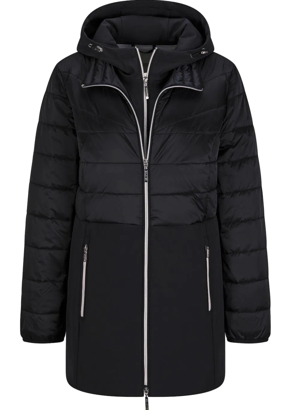 Steppmantel mit Softshell-Einsatz