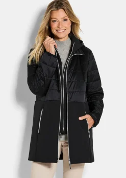 Steppmantel mit Softshell-Einsatz