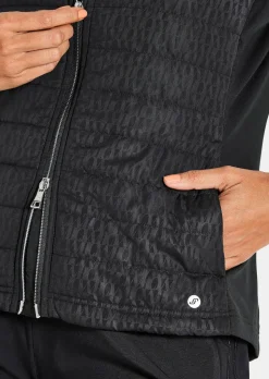 Steppweste mit Jersey-Einsätzen