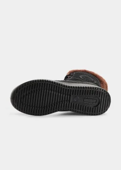Stiefeletten aus Leder mit Lammfell
