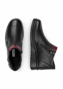 Stiefeletten aus Leder mit Reißverschlüssen