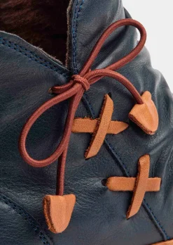 Stiefeletten aus Leder mit Zierschleife