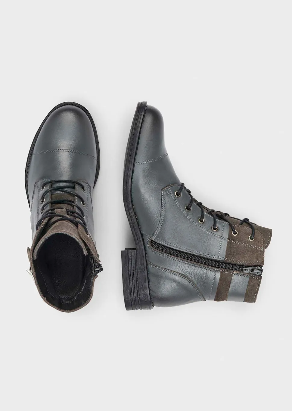 Stiefeletten in edlem Leder-Mix