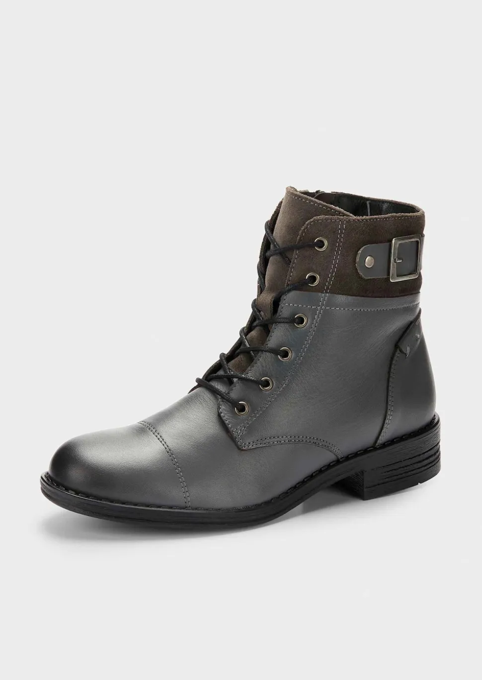 Stiefeletten in edlem Leder-Mix
