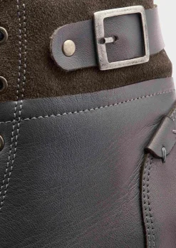 Stiefeletten in edlem Leder-Mix