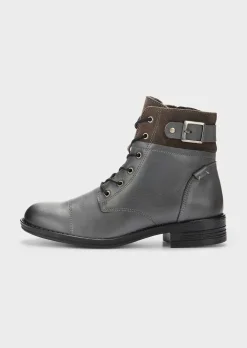 Stiefeletten in edlem Leder-Mix