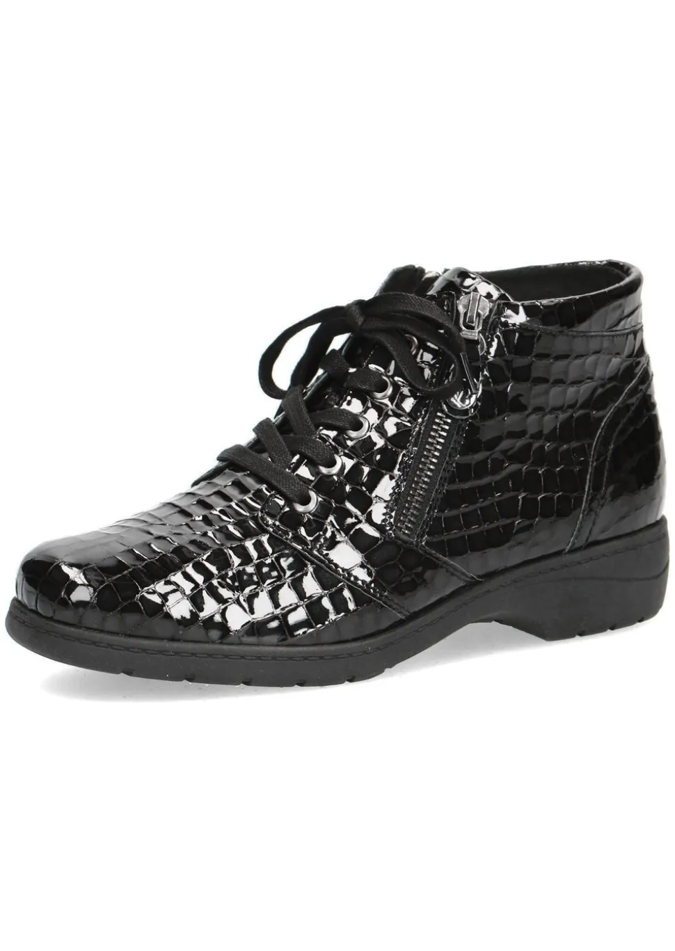 Stiefeletten in glänzender Animal-Optik