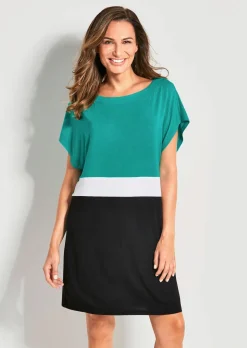 Strandkleid mit Colour-Blocking-Design