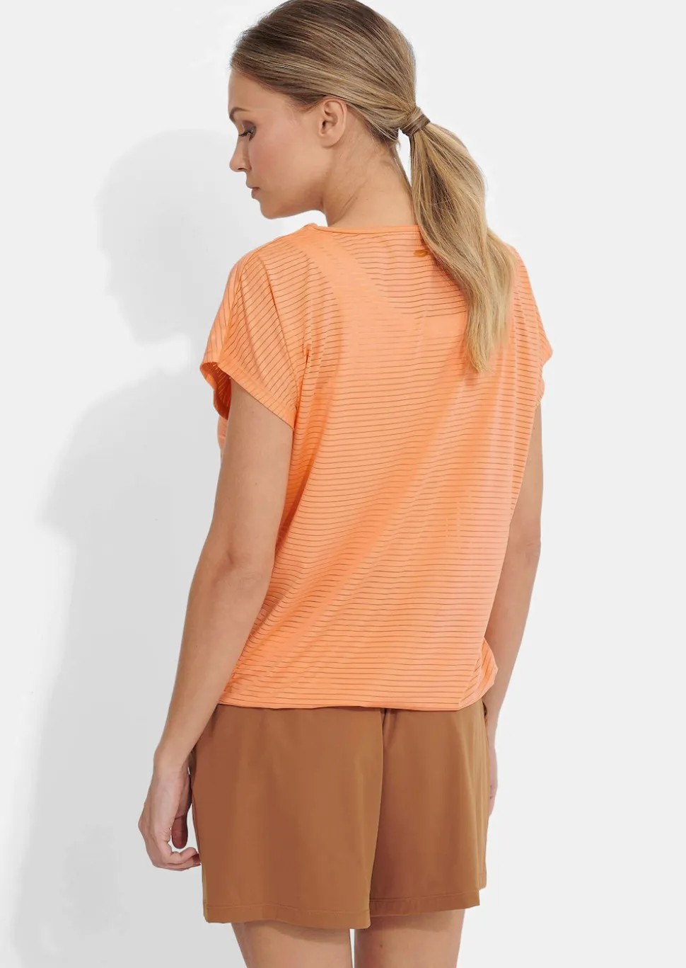 Streifenshirt mit breitem Saum