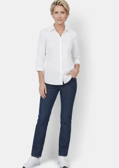 Stretchbequeme Bluse mit Baumwolle