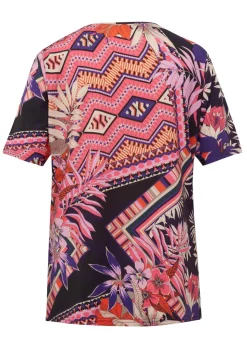 Stretchbequemes Shirt mit extravagantem Druck
