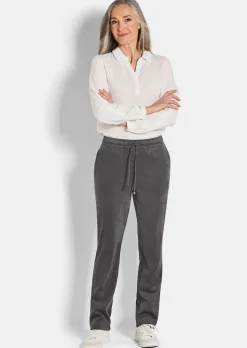 Stretch Hose SARA in Veloursleder-Optik