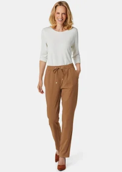 Stretch Hose SARA in Veloursleder-Optik