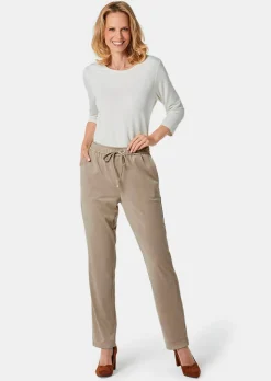 Stretch Hose SARA in Veloursleder-Optik