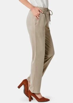 Stretch Hose SARA in Veloursleder-Optik