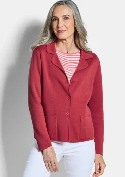Strickblazer mit aufgesetzten Taschen