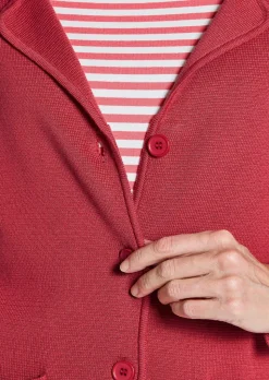 Strickblazer mit aufgesetzten Taschen