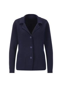 Strickblazer mit aufgesetzten Taschen