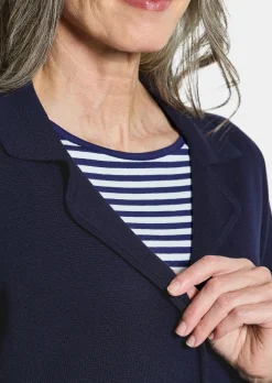 Strickblazer mit aufgesetzten Taschen
