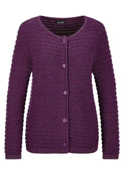 Strickjacke aus Baumwolle und Lurex